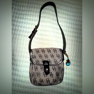 Dooney and Bourke Small Monogram Black and Gray Shoulder Bag